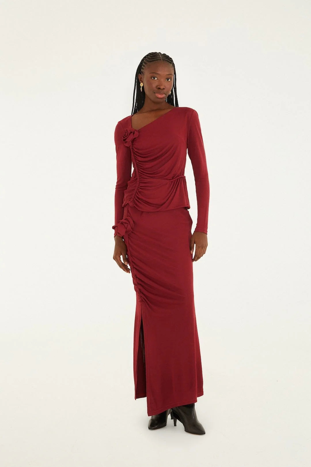 DIFFUSELY_Burgundy Jupe - Burgundy
