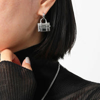 Boucles d’oreilles The Tote Bag en laiton - Light Antique Silver