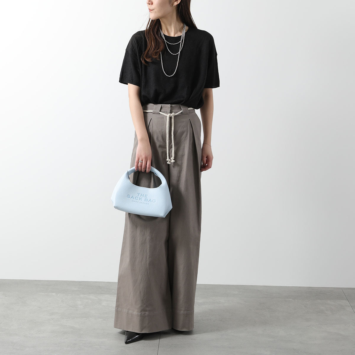 Petit sac Sack en cuir - Cloud Blue