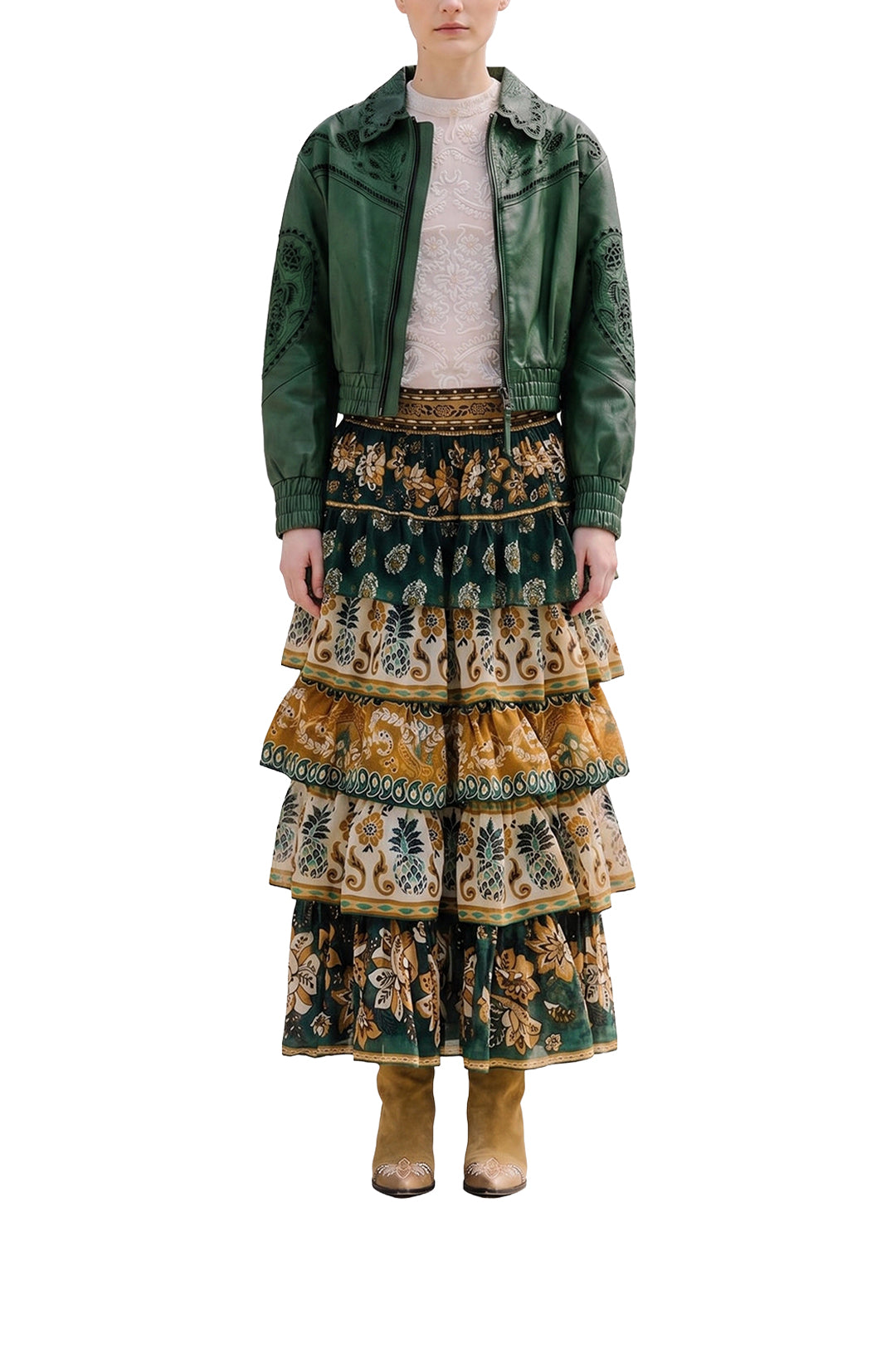Ayla long skirt - Green