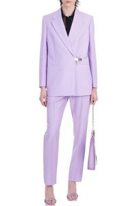 Veste à fermeture U-lock en laine - Mauve