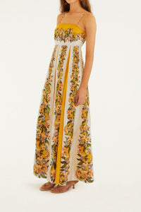 Robe longue rayée Hilo Stripes - Beige