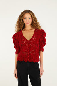 BADVIEW_NEW_Red Cardigan - Red