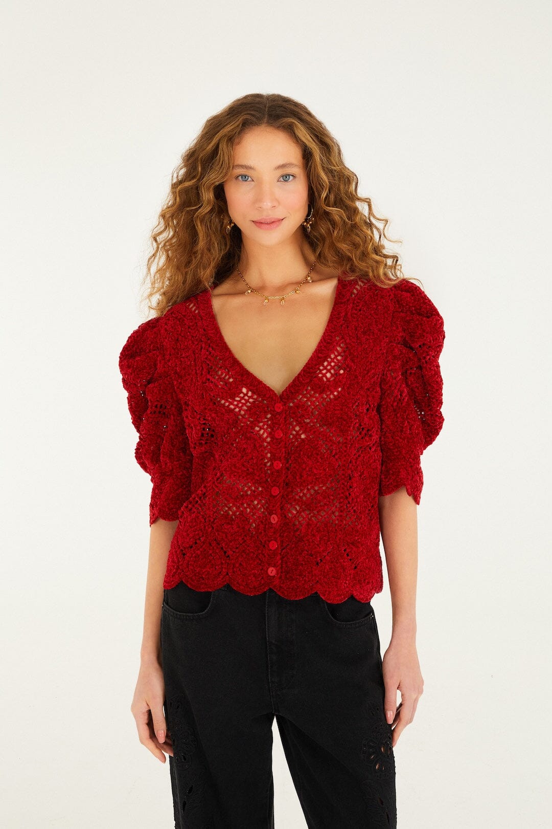BADVIEW_NEW_Red Cardigan - Red