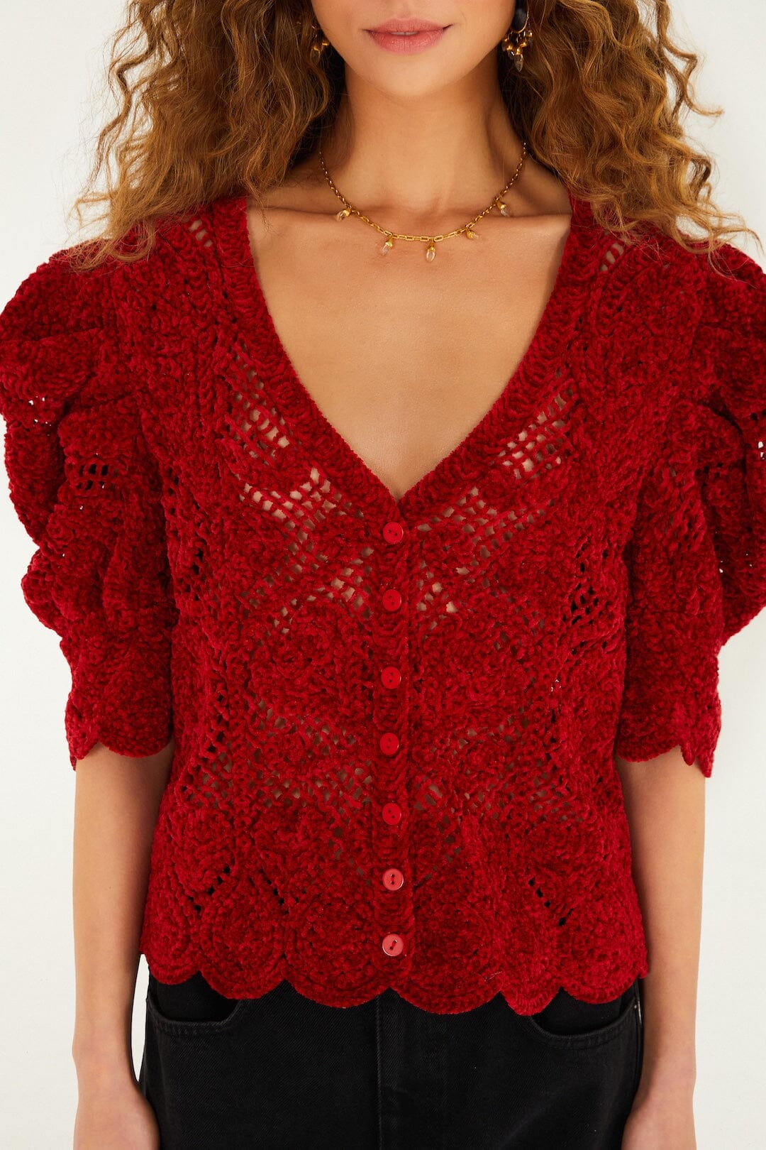 BADVIEW_NEW_Red Cardigan - Red