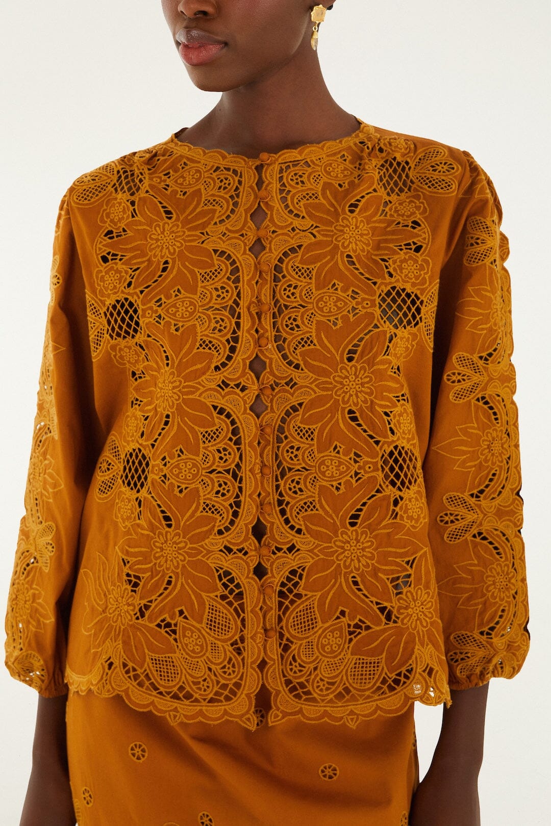 CHECK VUE_Brown Blouse - Brown