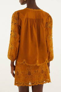 Cotton blouse - Brown