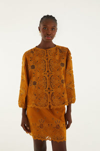 CHECK VUE_Brown Blouse - Brown