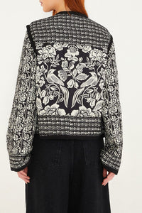 Cashews And Birds Jacket - Black