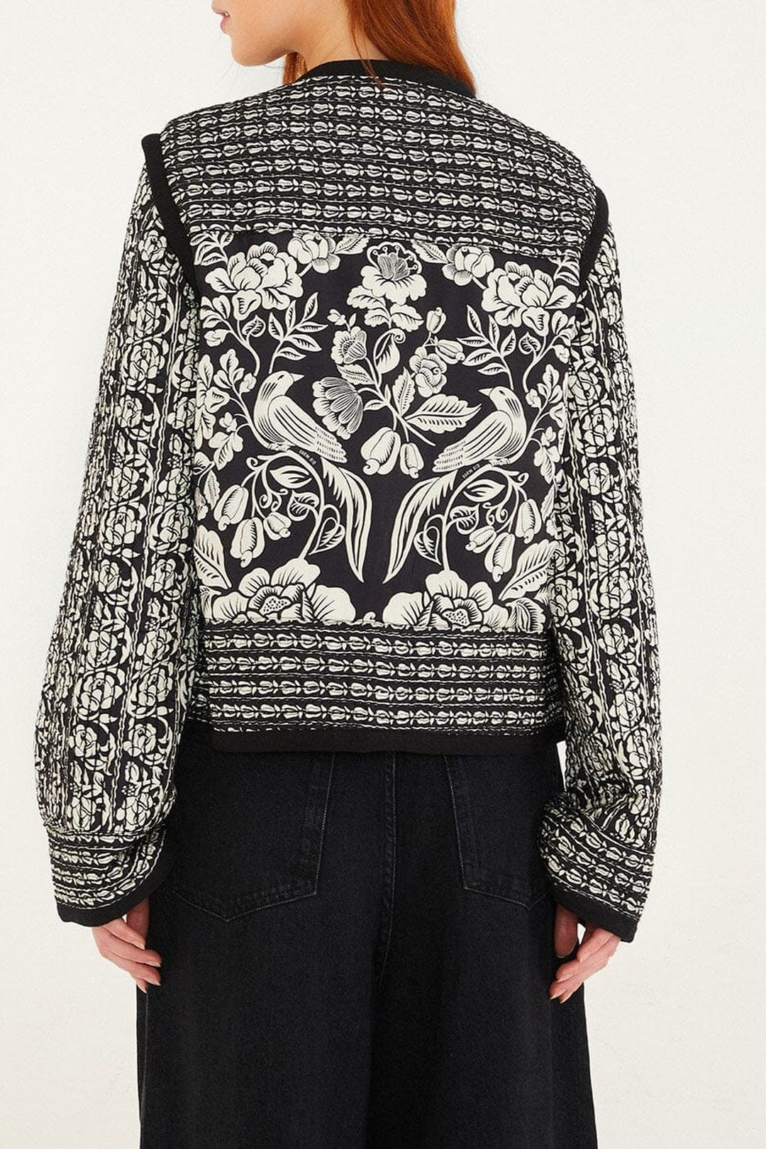 Cashews And Birds Jacket - Black