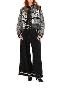 NEW_DIFFUSELY_Cashews And Birds Ri Black Veste - Cashews And Birds Ri Black