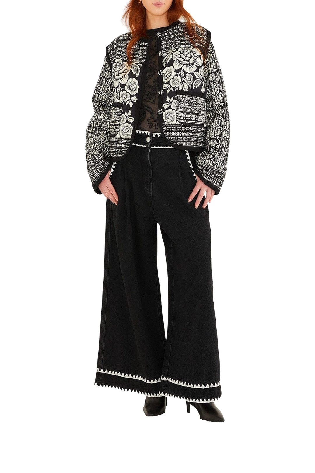 NEW_DIFFUSELY_Cashews And Birds Ri Black Veste - Cashews And Birds Ri Black