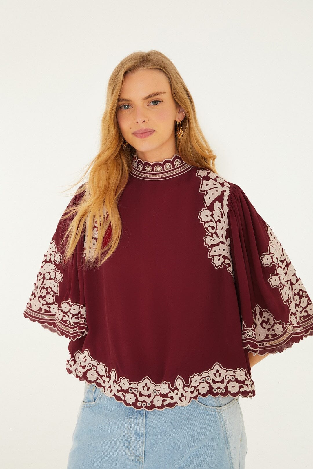 Burgundy Blouse - Burgundy