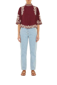 NEW_FELIX_JAMBES_Burgundy Blouse - Burgundy