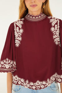 Burgundy Blouse - Burgundy