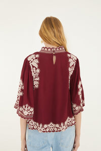 Burgundy Blouse - Burgundy