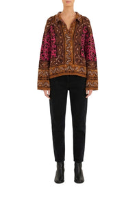 NEW_FELIX_JAMBES_Leopard Scarf Caramel Maille - Leopard Scarf Caramel
