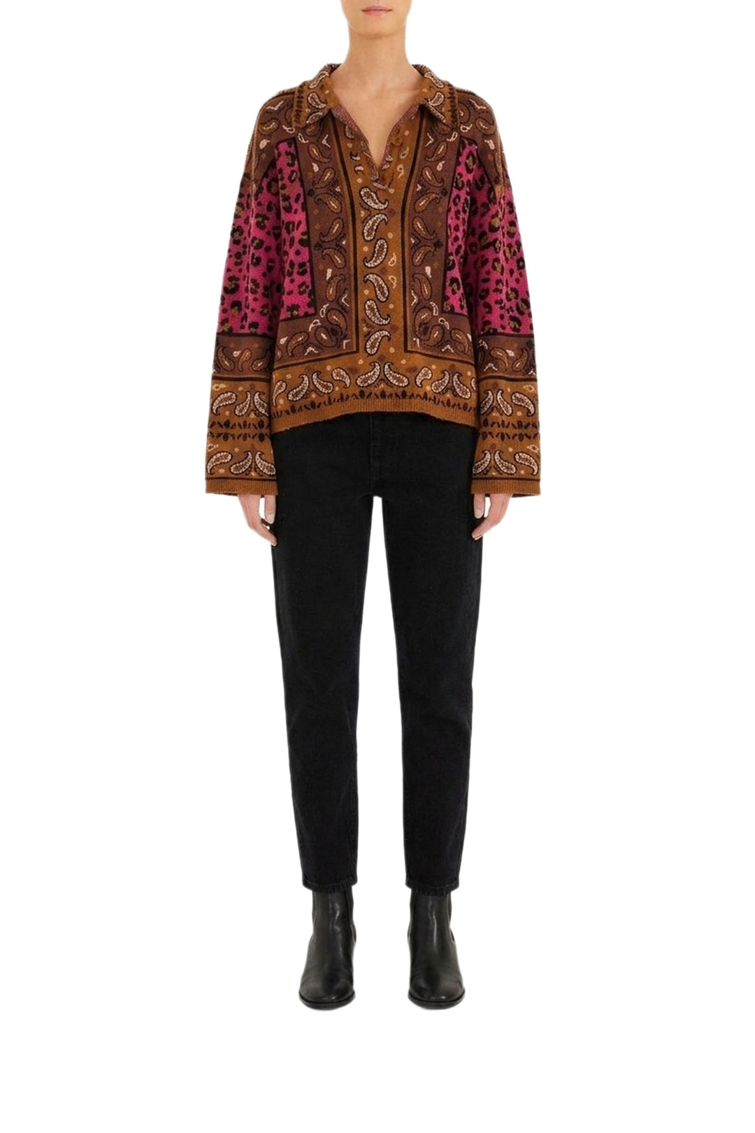 NEW_FELIX_JAMBES_Leopard Scarf Caramel Maille - Leopard Scarf Caramel