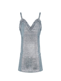 Robe courte Nuisette briallante - Silver
