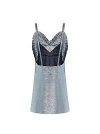 Robe courte Nuisette briallante - Silver