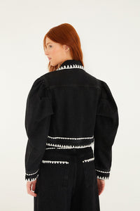 Black Denim Veste - Black Denim