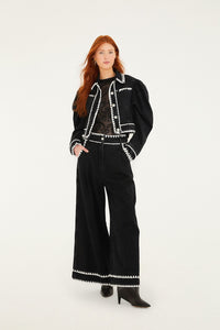 Black Denim Veste - Black Denim