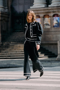 Black Denim Pantalon - Black Denim