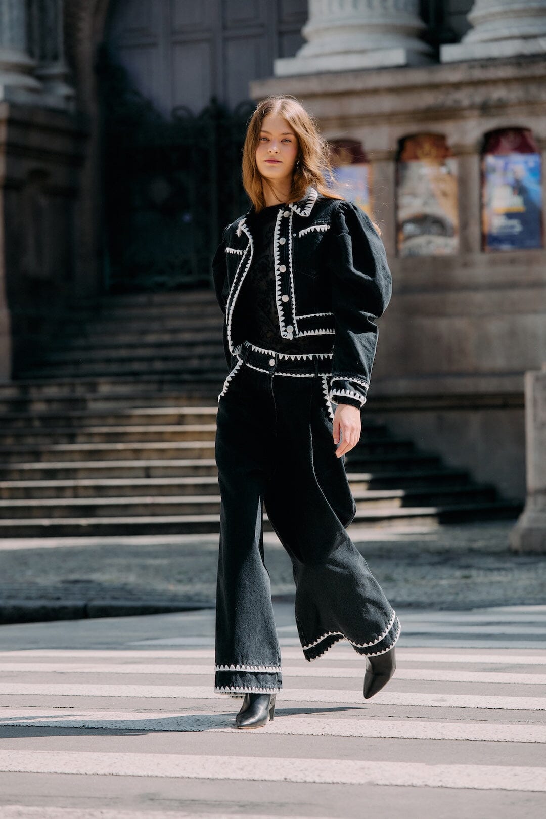 Black Denim Pantalon - Black Denim