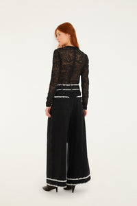 Black Denim Pantalon - Black Denim