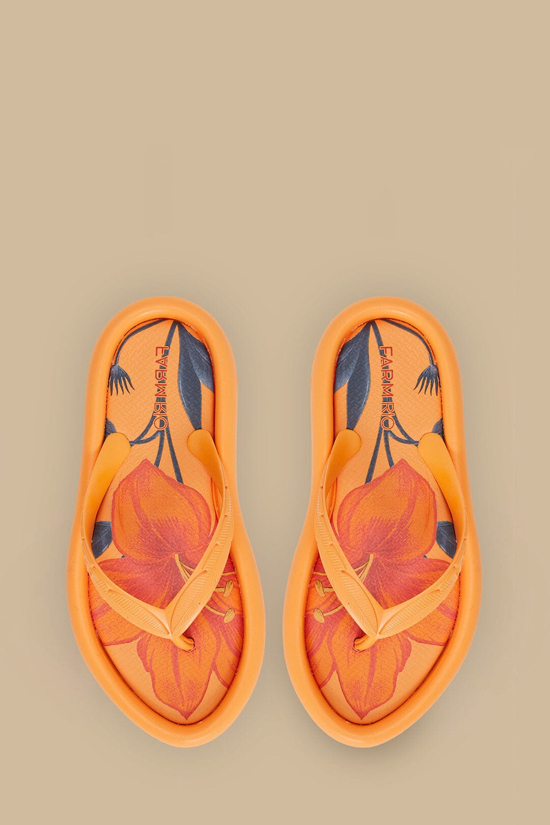 Tongs Canoe à motifs - Orange