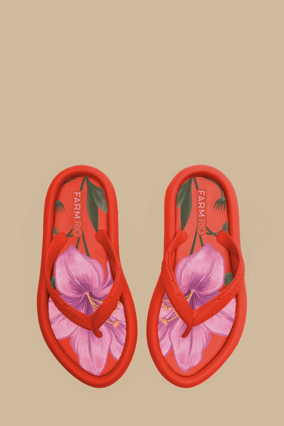 Canoe patterned flip-flops - Orange