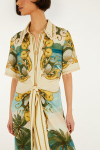 Royal Sea Multicolor Robe midi - Royal Sea Multicolor