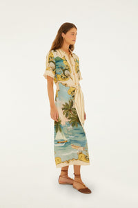 Royal Sea Multicolor Robe midi - Royal Sea Multicolor