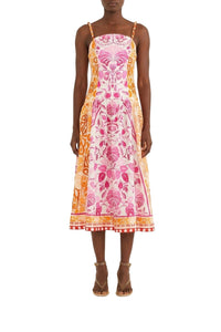 Robe midi Santorini en lin - Blanc