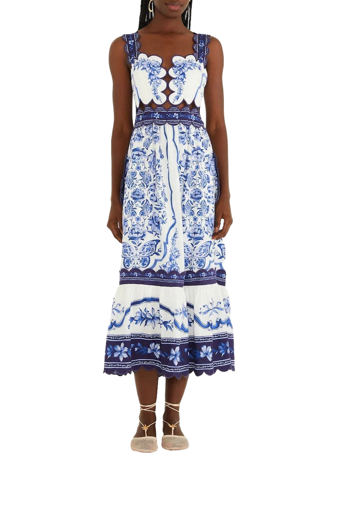 NEW_DIFFUSELY_Garden Off White Robe midi - Garden Off White