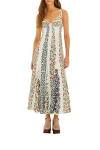 Robe longue Fruit Beauty en lin - Blanc