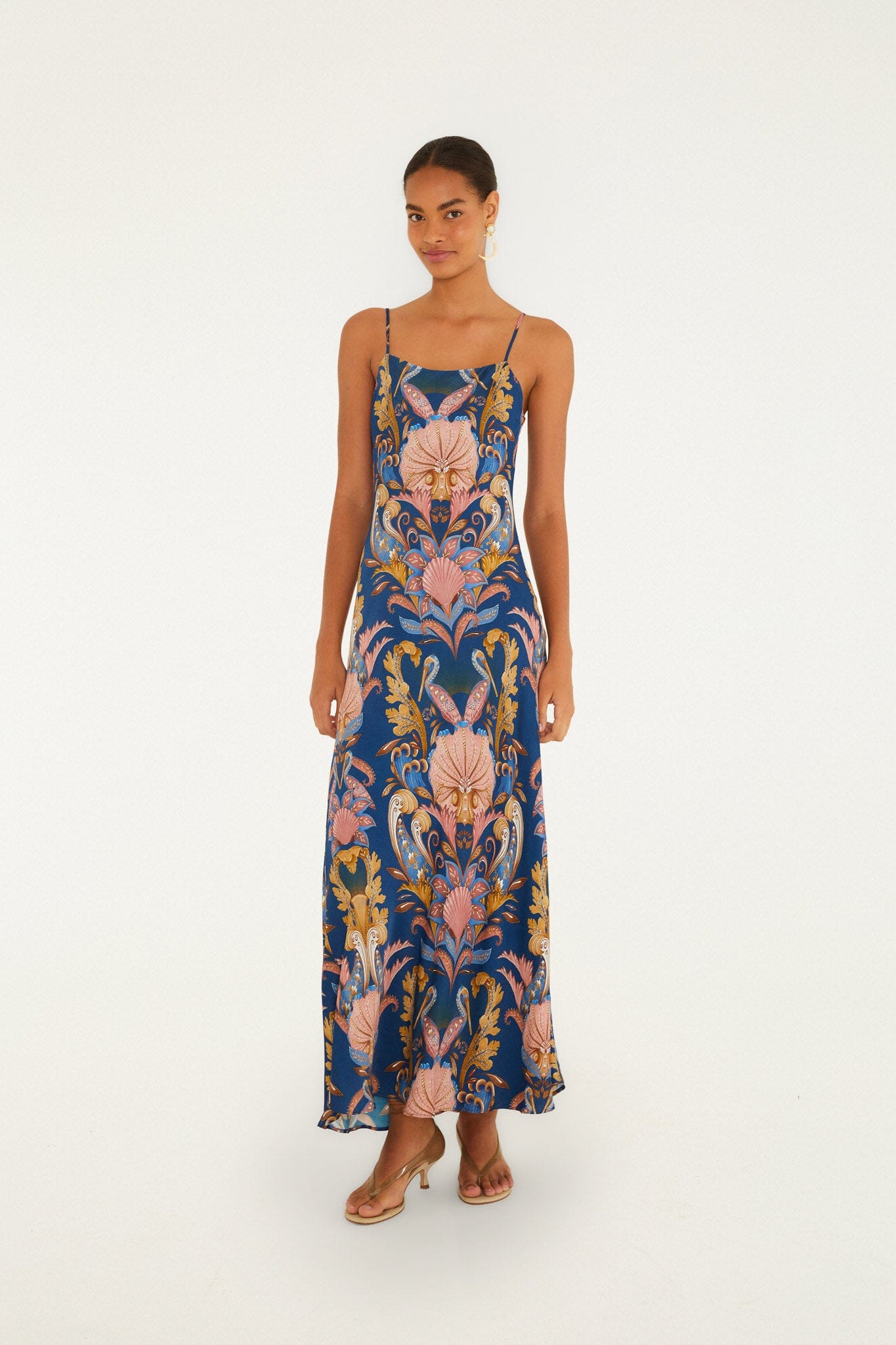 Sea Garden Navy Blue Robe longue - Sea Garden Navy Blue