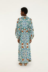 Flora Tile Off White Robe longue - Flora Tile Off White