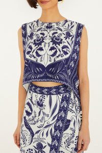 Blouse Nina en coton - Blanc
