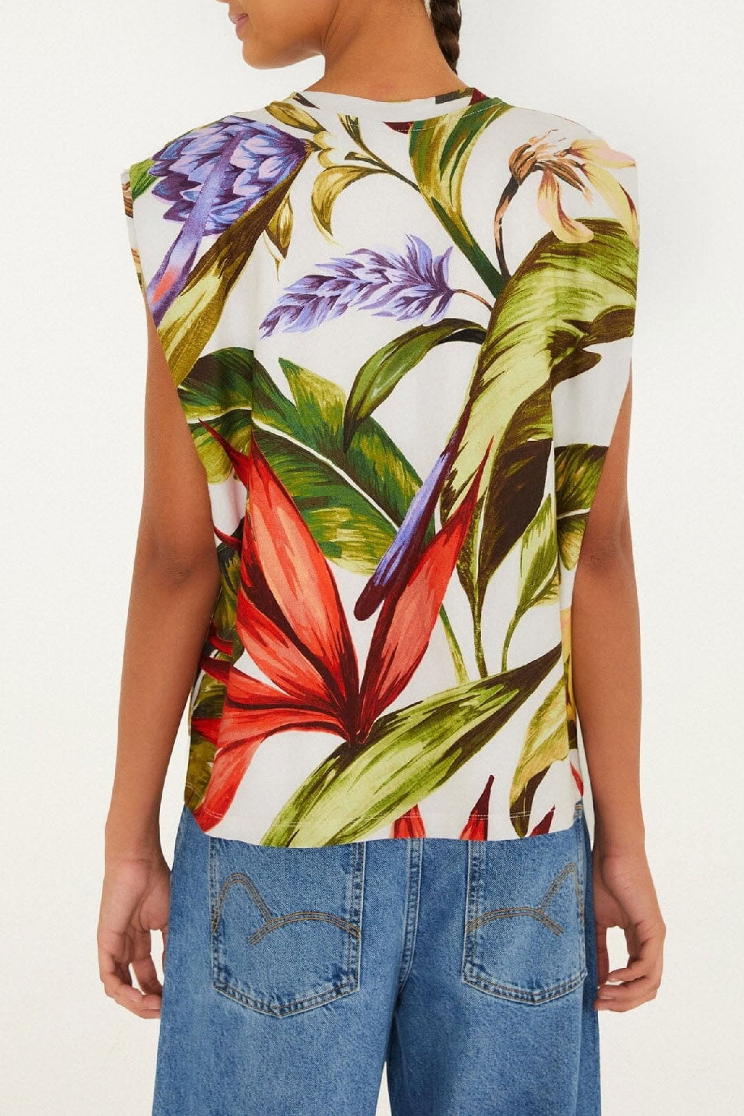 Florart linen shirt - Blue