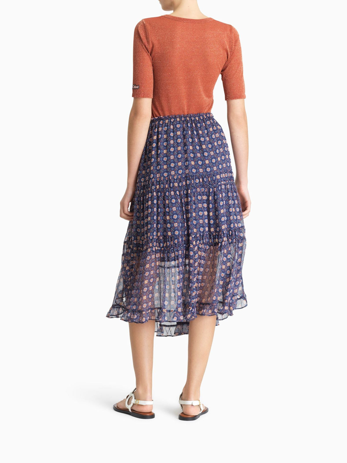 BASEPLUS_Multicolor Blue SKIRT - Multicolor Blue