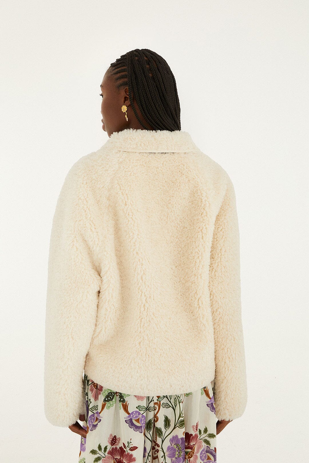 Rococo Flowers Cream Bomber - Rococo Flowers Cream
