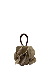 Sac Flower en raphia - Beige