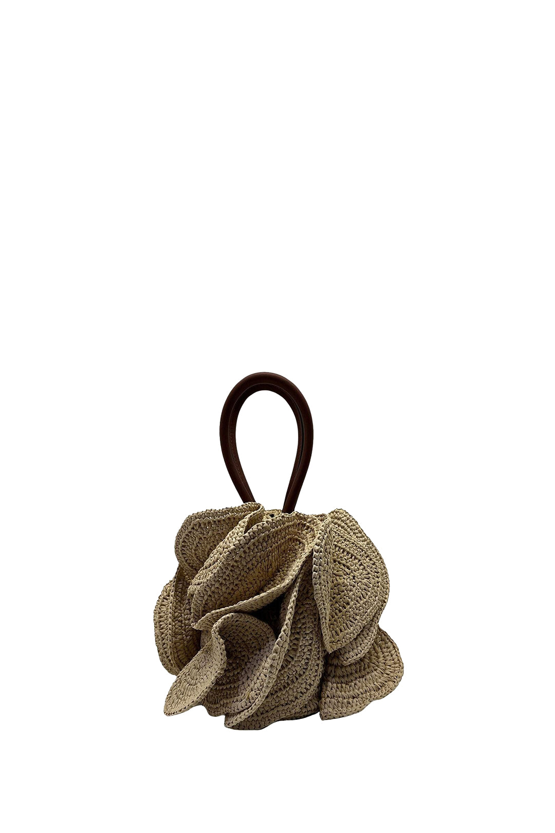 Sac Flower en raphia - Beige