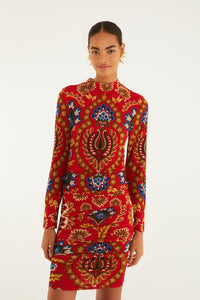 BADVIEW_NEW_Folk Red Robe courte - Folk Red