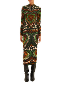 NEW_DIFFUSELY_Deco Green Robe midi - Deco Green