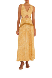 Robe midi Usiacuri - Camel