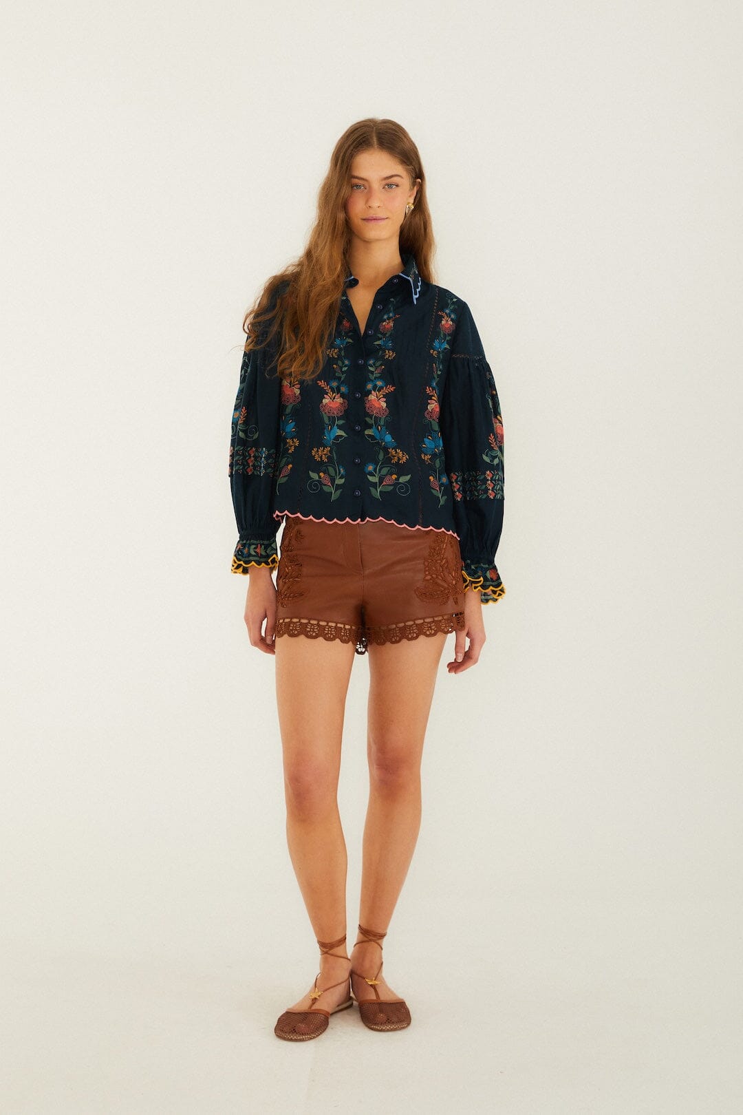 Stitched Garden Navy Blue Blouse - Stitched Garden Navy Blue