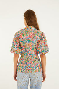 Peasant Floral Off White Blouse - Peasant Floral Off White
