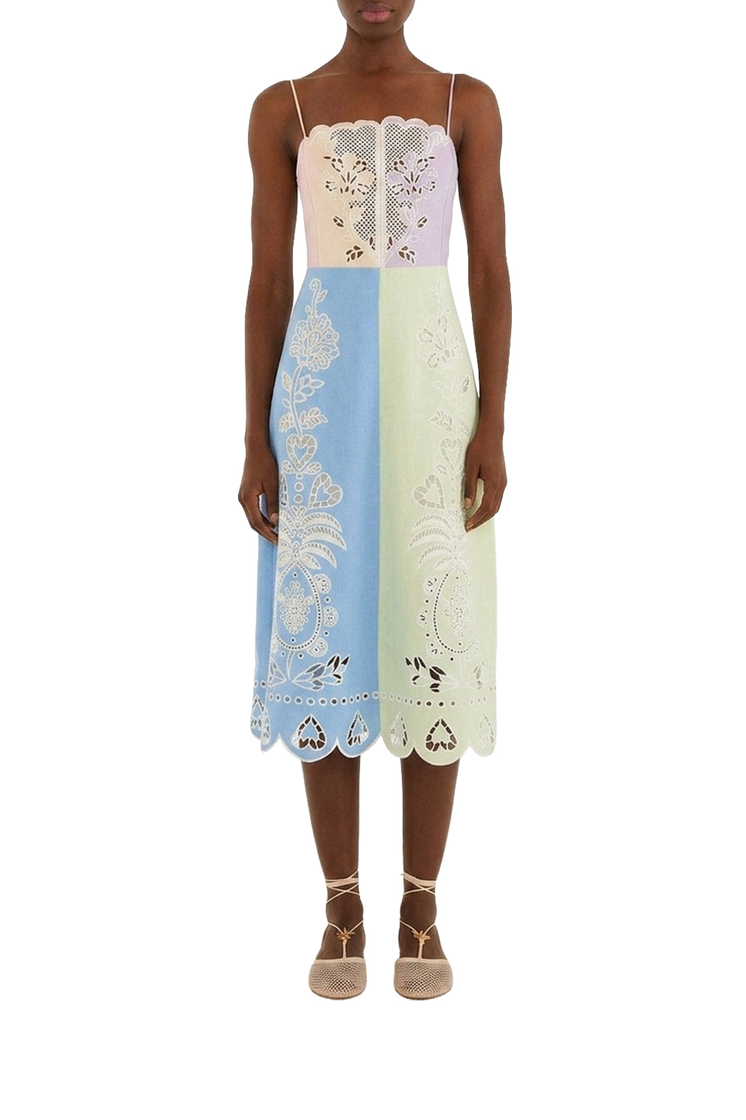 Robe midi Multicolor Embroidery - Multicolore